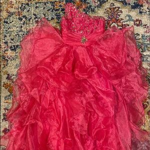 Girls pink formal gown